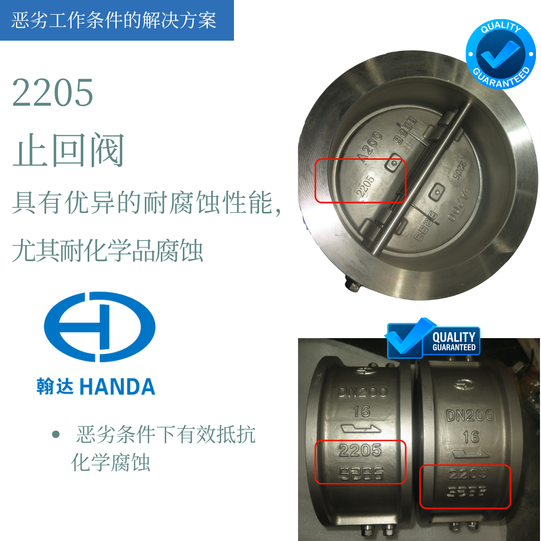 翰达2205止回阀｜全双相钢阀体阀瓣·API 594
